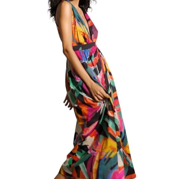 GABRIELLE UNION Halter Printed Maxi Dress in the Size Large - Picture 7 of 10